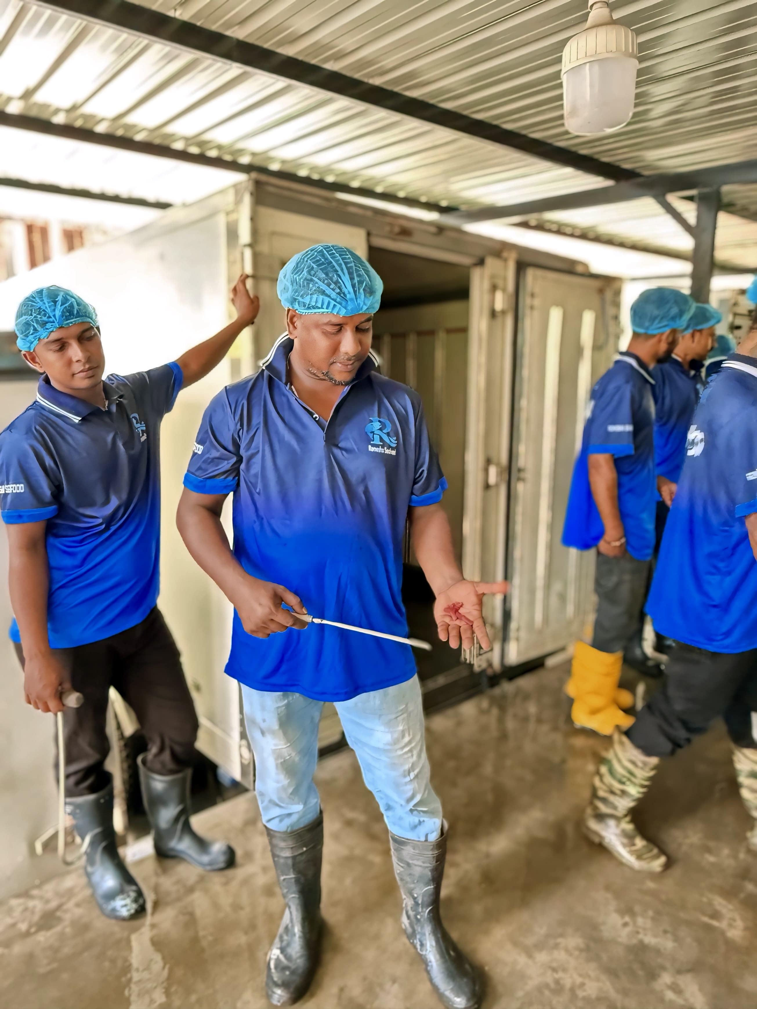 Team working on fishing operations